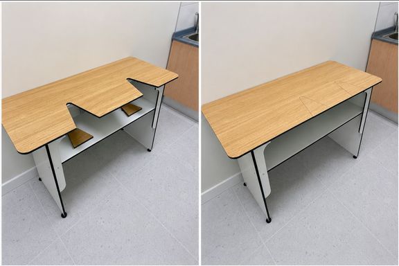 Mesa de ecografia convertible